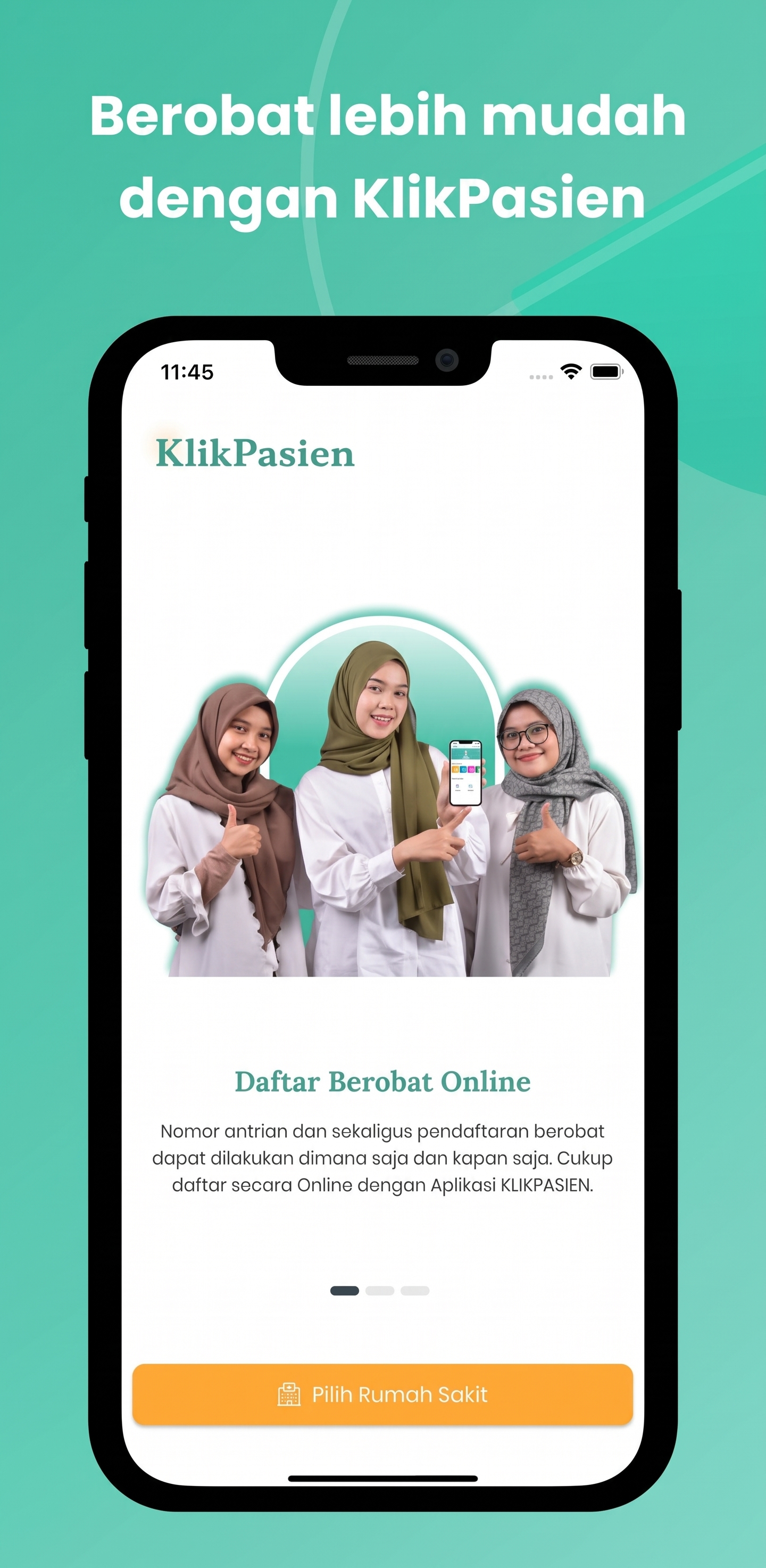 Aplikasi Klik Pasien Tampilan Utama